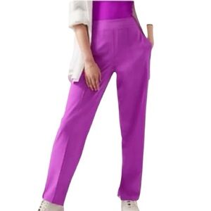 Athleta Vienna Slim Ankle Pants Jazzy Purple Sz 0 Pull-On Activewear Athleisure